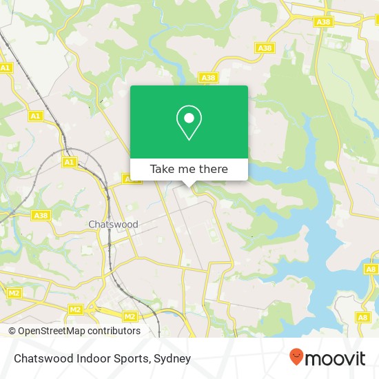 Chatswood Indoor Sports map