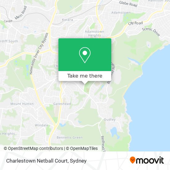 Charlestown Netball Court map