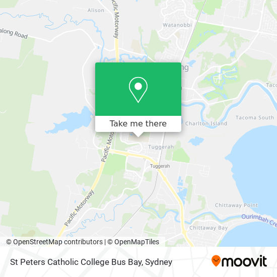 St Peters Catholic College Bus Bay map