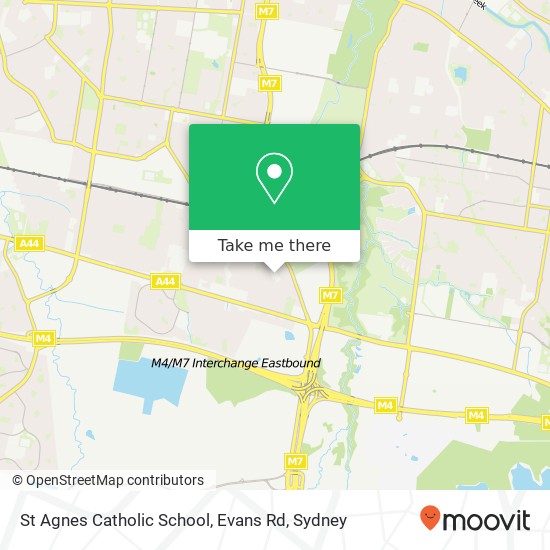 Mapa St Agnes Catholic School, Evans Rd