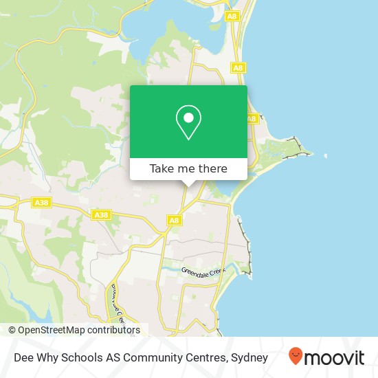 Mapa Dee Why Schools AS Community Centres