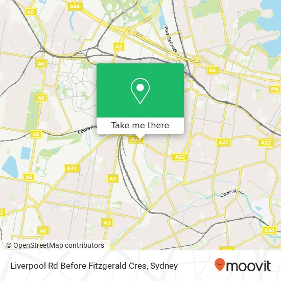 Mapa Liverpool Rd Before Fitzgerald Cres
