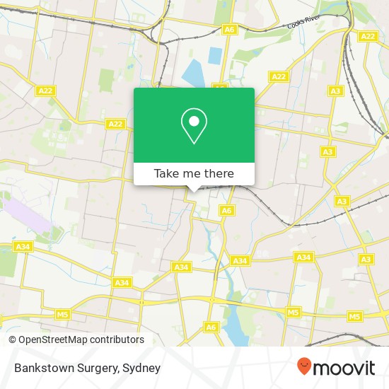 Mapa Bankstown Surgery