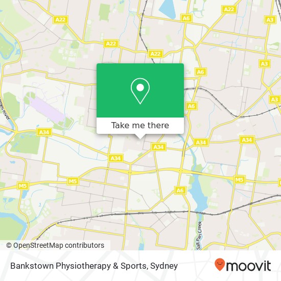 Bankstown Physiotherapy & Sports map