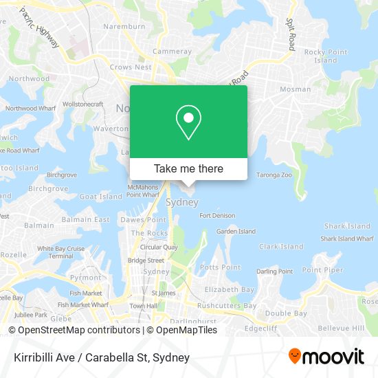 Mapa Kirribilli Ave / Carabella St