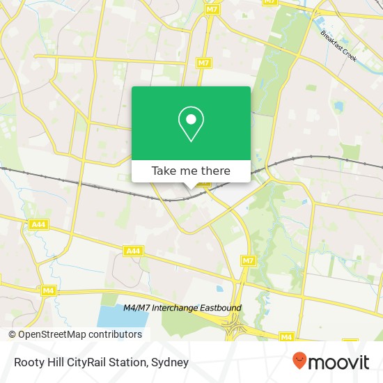 Mapa Rooty Hill CityRail Station