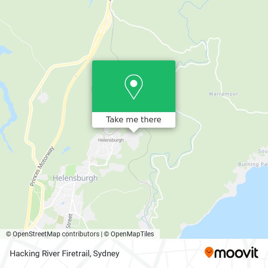 Hacking River Firetrail map
