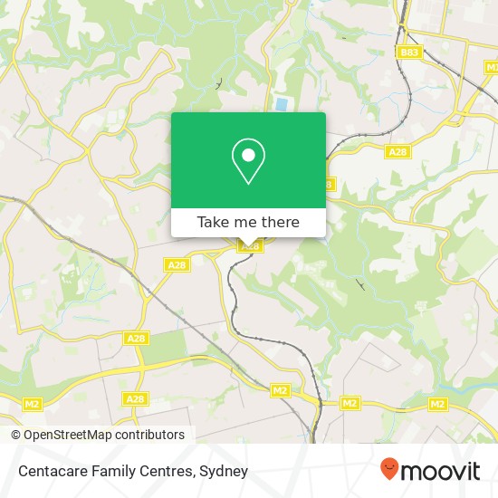 Centacare Family Centres map