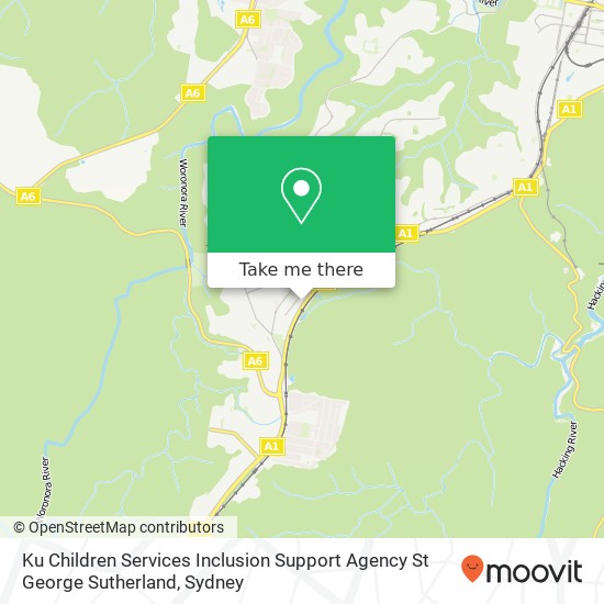 Ku Children Services Inclusion Support Agency St George Sutherland map