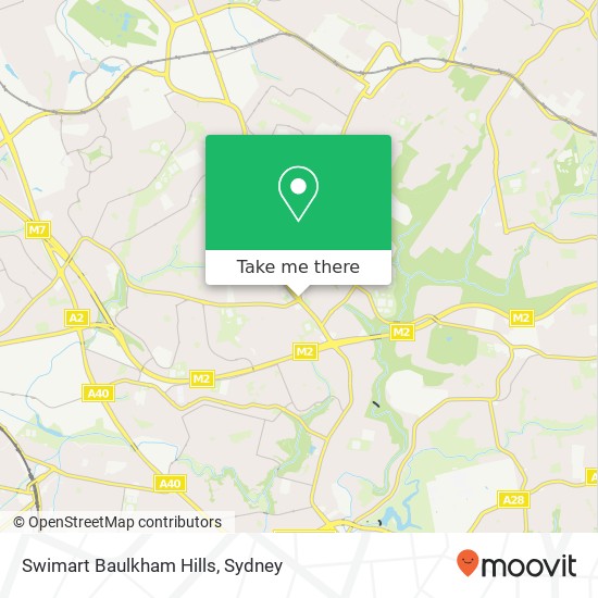 Mapa Swimart Baulkham Hills