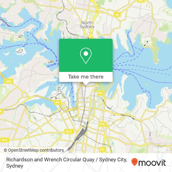 Mapa Richardson and Wrench Circular Quay / Sydney City