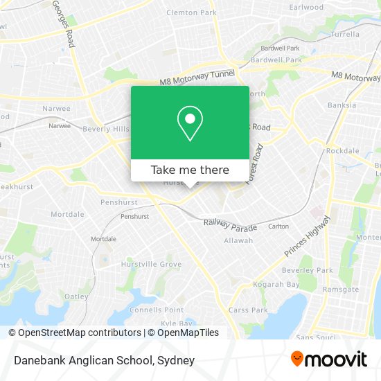 Danebank Anglican School map