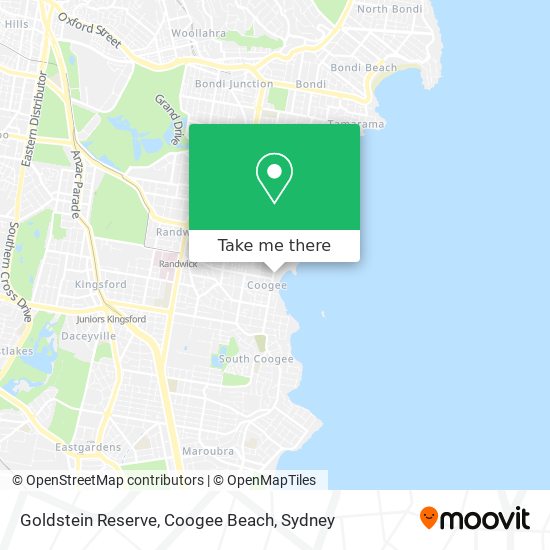 Goldstein Reserve, Coogee Beach map