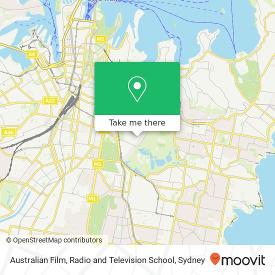 Australian Film, Radio and Television School map