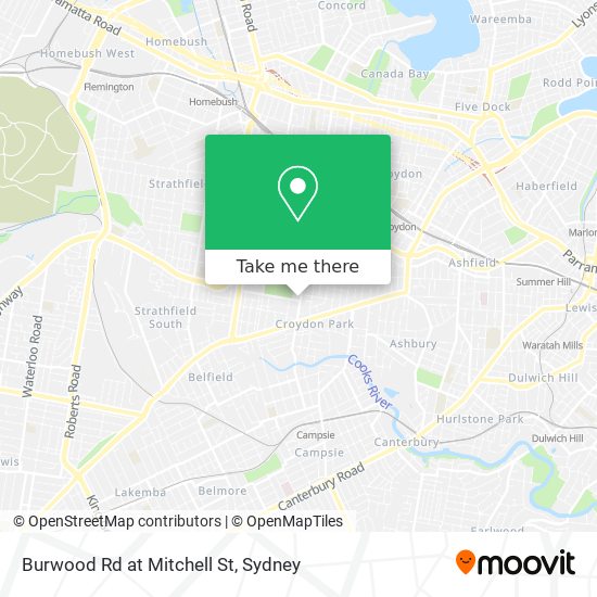 Burwood Rd at Mitchell St map