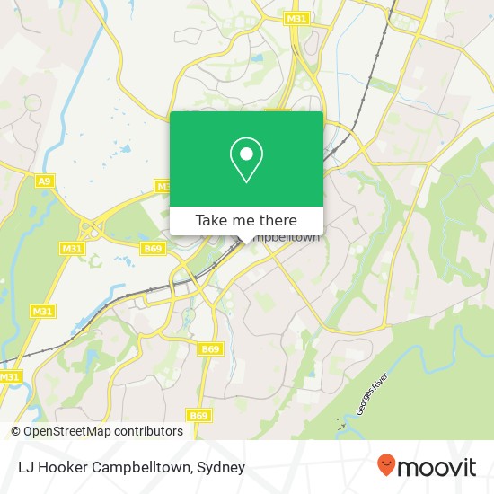 LJ Hooker Campbelltown map