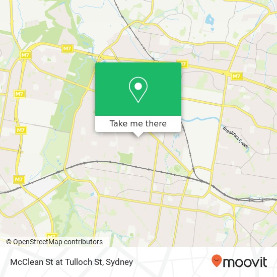 McClean St at Tulloch St map