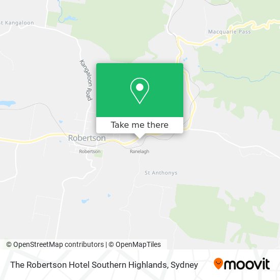 The Robertson Hotel Southern Highlands map