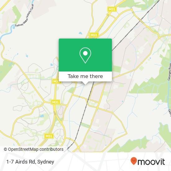 Mapa 1-7 Airds Rd