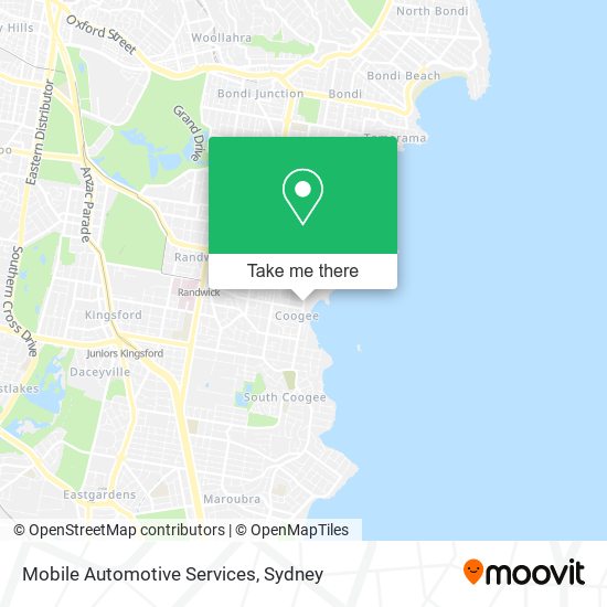 Mobile Automotive Services map