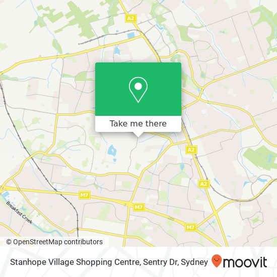 Stanhope Village Shopping Centre, Sentry Dr map