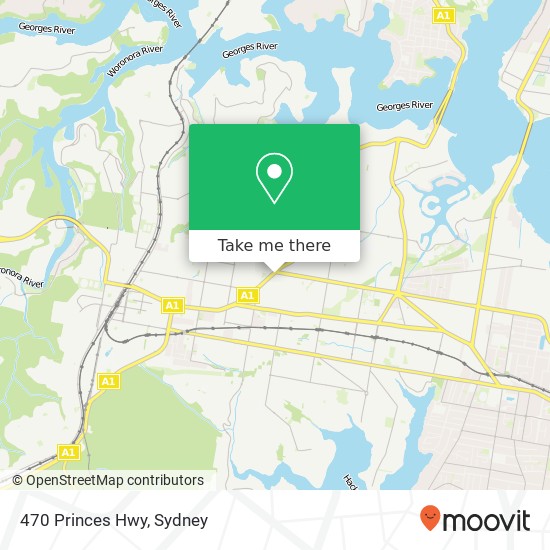 470 Princes Hwy map