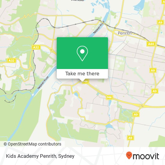 Mapa Kids Academy Penrith