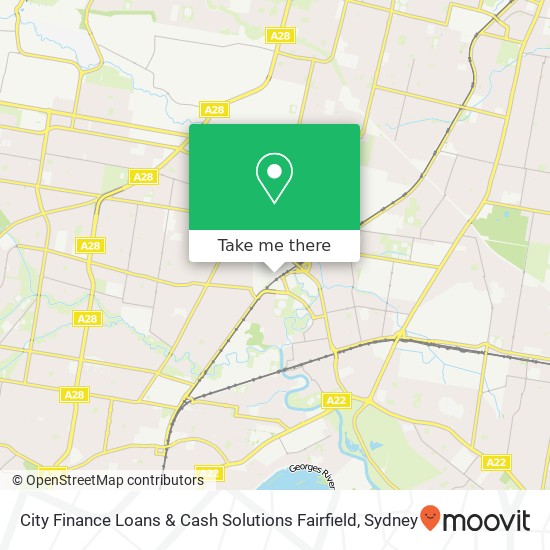 City Finance Loans & Cash Solutions Fairfield map