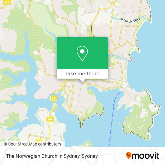 Mapa The Norwegian Church in Sydney