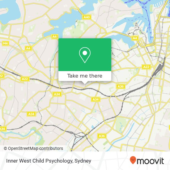 Inner West Child Psychology map