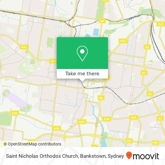 Saint Nicholas Orthodox Church, Bankstown map
