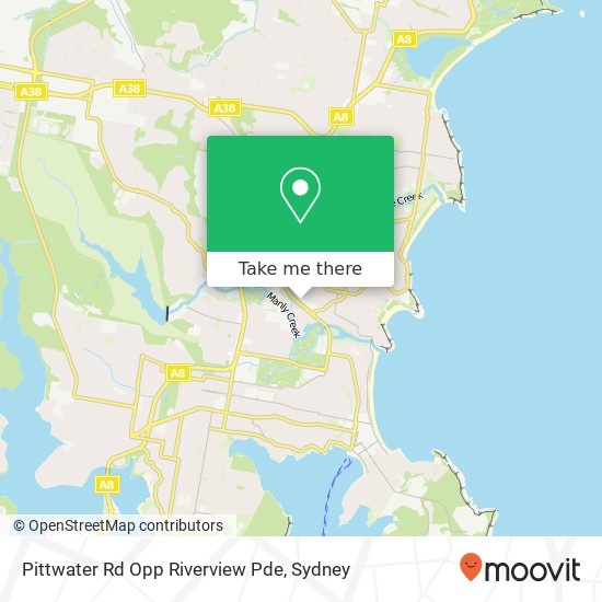 Pittwater Rd Opp Riverview Pde map