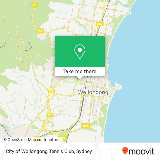 Mapa City of Wollongong Tennis Club