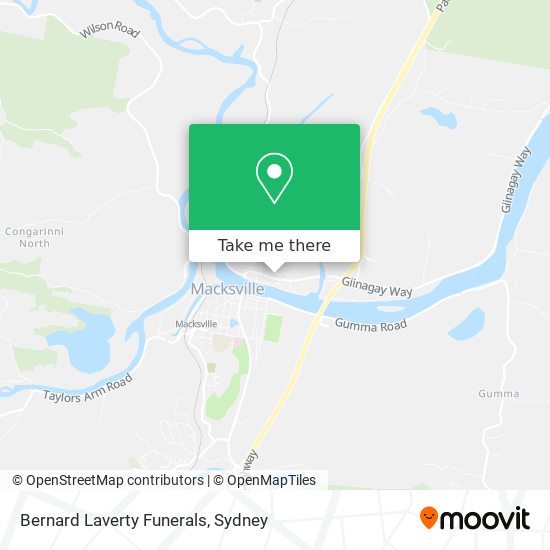 Bernard Laverty Funerals map