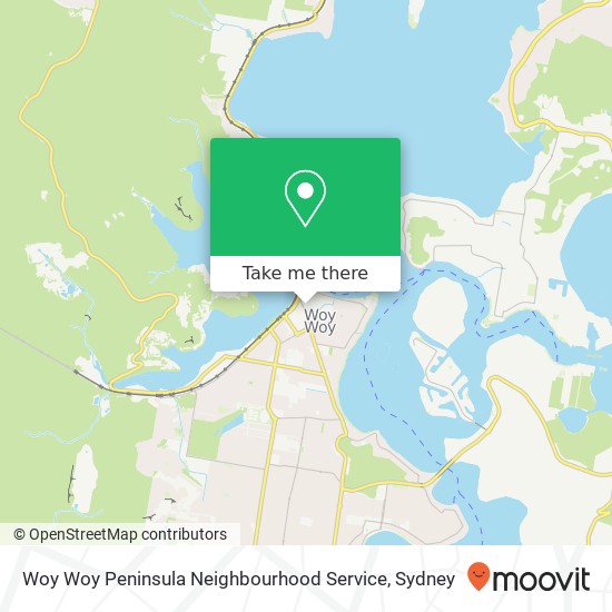 Mapa Woy Woy Peninsula Neighbourhood Service