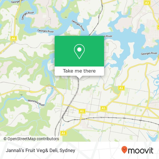 Mapa Jannali's Fruit Veg& Deli