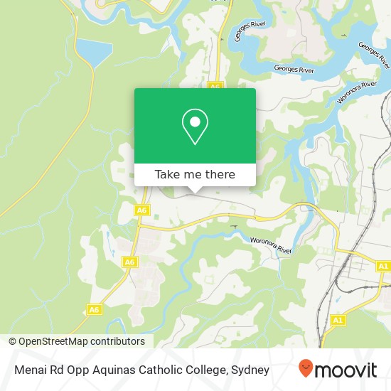 Menai Rd Opp Aquinas Catholic College map