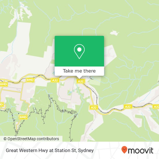 Great Western Hwy at Station St map