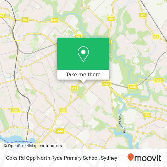 Coxs Rd Opp North Ryde Primary School map
