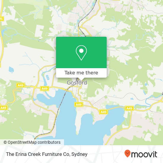 The Erina Creek Furniture Co map