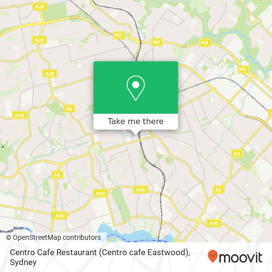 Mapa Centro Cafe Restaurant (Centro cafe Eastwood)