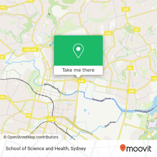 School of Science and Health map