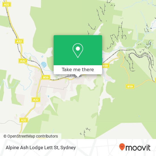 Alpine Ash Lodge Lett St map