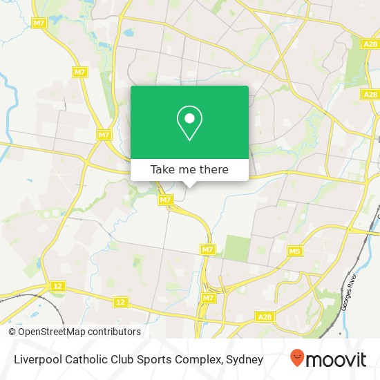 Mapa Liverpool Catholic Club Sports Complex