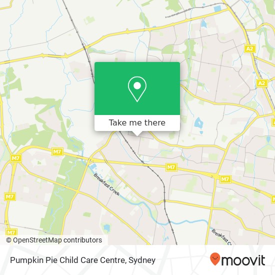 Mapa Pumpkin Pie Child Care Centre