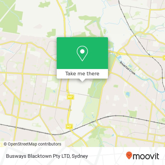 Busways Blacktown Pty LTD map