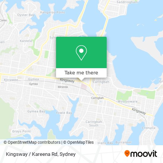 Mapa Kingsway / Kareena Rd