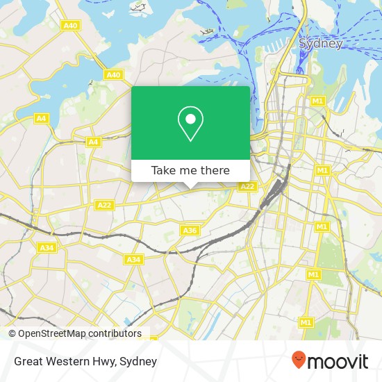 Mapa Great Western Hwy