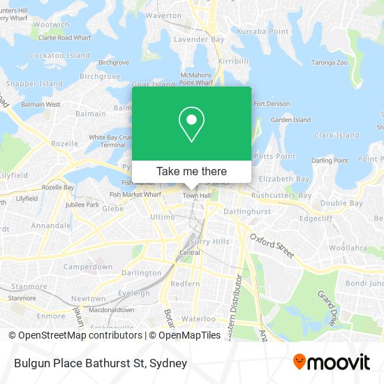 Mapa Bulgun Place Bathurst St