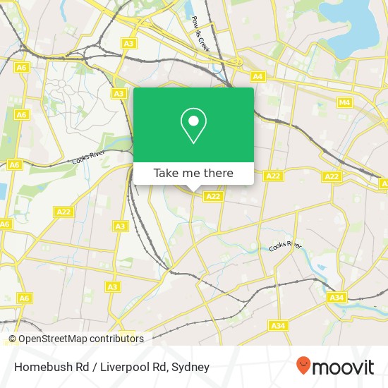 Homebush Rd / Liverpool Rd map